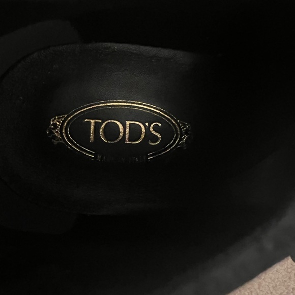 Tod’s Gomma Black Suede Ankle Booties 8.5